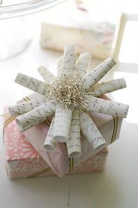 rolled paper bow